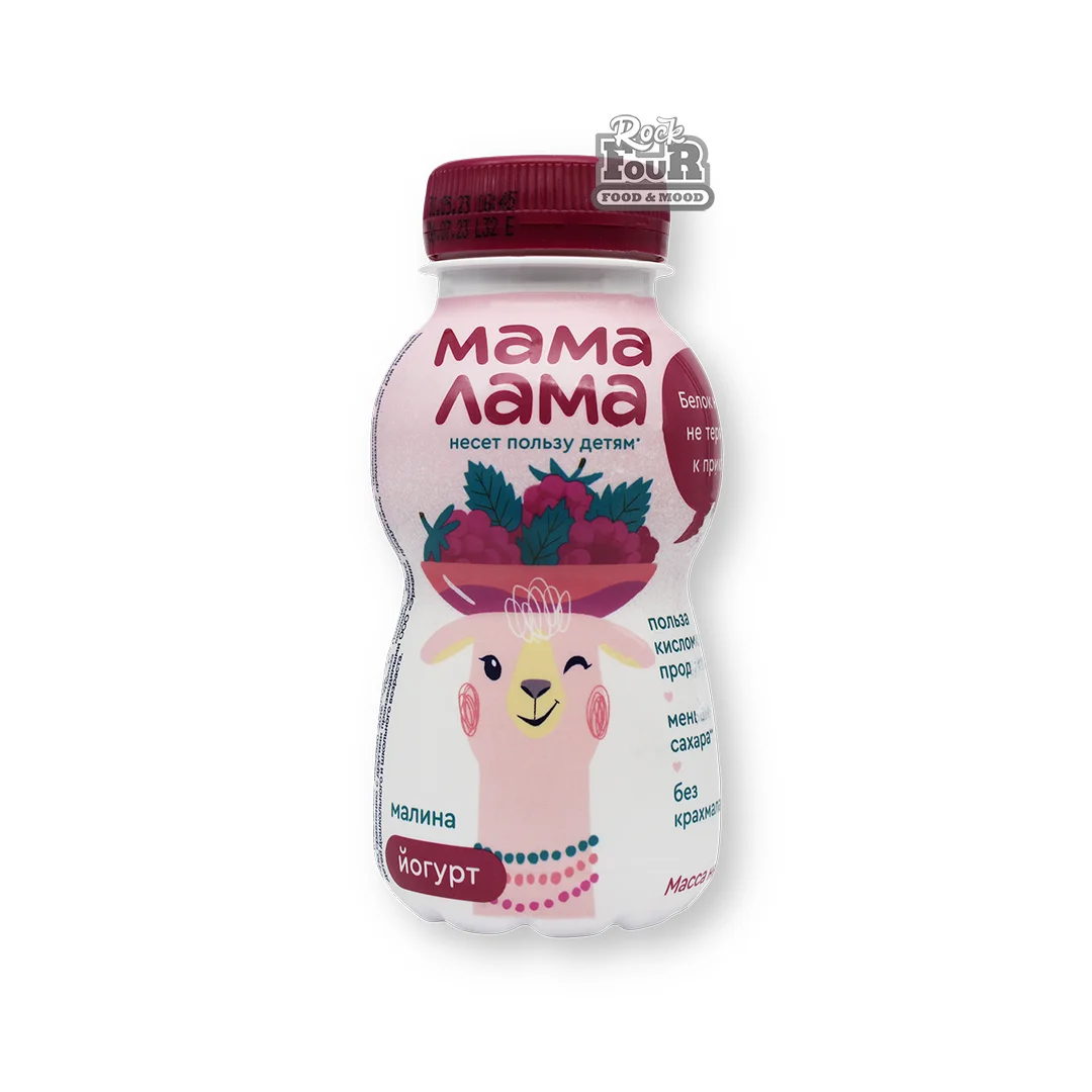 Յոգուրտ ըմպելի «Мама Лама» ազնվամորի 2.5% 200գ